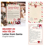 Santa Letters to Children, Red and Green Christmas Envelopes - Santa Letters for Kids, Letter from S