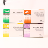 100PCS Tattoo Needle 30G 31G 32G 34G 1.5mm 2.5mm 4mm 6mm 8mm Syringe Injection Painless Small Needle