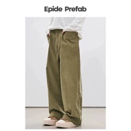 Epide Prefab corduroy straight design pants retro style pants