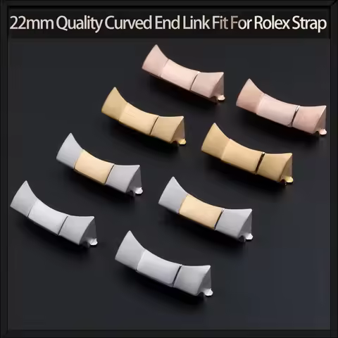 22mm Quality Curved End Link Fit For Rolex Strap For Deepsea Sea-Dweller Sky Dweller Stainless Steel