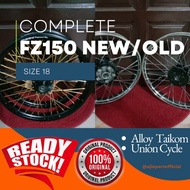 COMPLETE SET RIM FZ150 🔥NEW/OLD ALLOY TAIKOM UNION CYCLE (SIZE18)