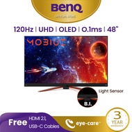 BenQ MOBIUZ EX480UZ｜48-inch｜OLED 4K｜ 0.1ms 120Hz｜ 16:9 HDR Gaming Monitor｜ AMD FreeSync ｜Premium audio