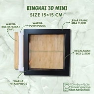[15x15 Cm] Mini 3D Frame 3D Fiber Frame/ Mini Flower Frame/