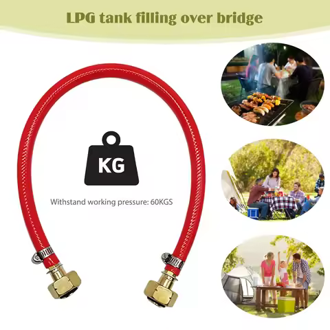 LPG Tank Mutual Inflation Connector Eastern European LPG Refilling Bridge Joint Rubber Hose Outdoor 
