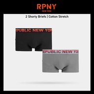 (2 Pieces) Cotton Stretch RPNY Men's Shorty Briefs Underwear - RP3403-2S
