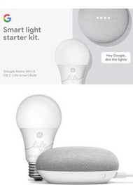 Google Smart Light Starter Kit 智慧燈泡套件 (含Google Home Mini &amp; GE C-Life Smart Bulb)