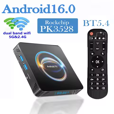 Smart TV Box Android16.0 X66 HD 8K RK3528 256GB Rom Dual Wifi 2.4&5G Google Video TV Box BT5.4 Media