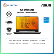 Asus Gaming Laptop TUF Gaming F15 FX506L-HBHN334W 15.6" FHD Plastic Bonfire Black ( I5-10300H, 8GB, 512GB SSD, GTX1650, W11 )