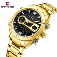 NAVIFORCE Top Brand Luxury Original Men Watch Quartz Digital Male Clock Military Army Sport Stainless Steel LED Wristwatch
