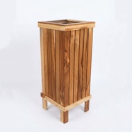 Broom Holder Real Teak Wood Size 23*23*59cm. Factory For Sale