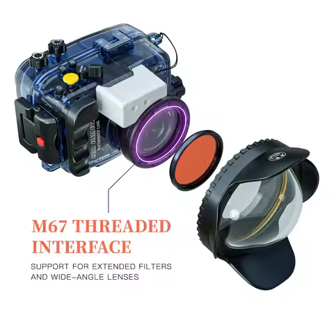 Seafrogs Universal Camera Case for Sony A6500 A6300 A6000 - 60M/195FT Underwater Diving Housing Equi