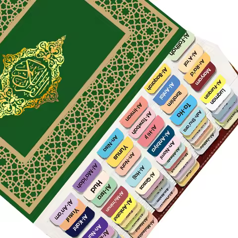 125 Quran Chpter Tabs, Quran Surah Tabs, 114 Chapters &11Blank Tabs,Laminated, Quran Index Tabs Qura