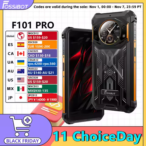 FOSSiBOT F101 PRO Smartphone 8GB 128GB 10600mAh 18W Fast Charge Mobile Phone 24MP 5.45'' HD+ Display