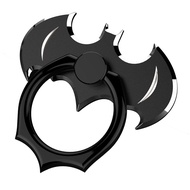 Oatsbasf Phone Holder Mini Ring Bat Shape Metal Aluminum 360 Degree Rotating Finger Mobile Phone Sta