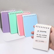 Notebook A7, portable mini dot-grid spiral notebook, student notepad, grid pocket notebook