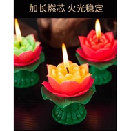 [Miaojixiang] 6-8 Hours medium LOTUS Lamp LOTUS CANDLE Lamp 6-8hour medium LOTUS CANDLE BUNGA LILIN
