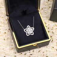 【Original】 Graff Butterfly Phantom 18K White Gold Diamond Necklace AU750 Flower-set Diamond Pendant 