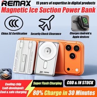 In STOCK&CCC】Remax 3C Certified 10000mAh Powerbank  Wireless Power Bank Low temp Fast Charging 30W C