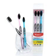 Set of 3 Care4u deep clean toothbrushes