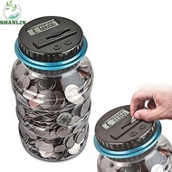 SHANLIN Coin Counter LCD Display USD EURO GBP Gift Automatic Piggy Bank