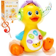 Tsomtto Baby Music Luminous Duck Toys, Baby Toys 0-3-6-9-12 Months Dancing Crawling Lying Bedtime To