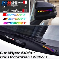 2Pcs Volvo Car Wiper Sticker Reflective Laser Car Decoration Stickers Car Door Rearview Mirror Stick
