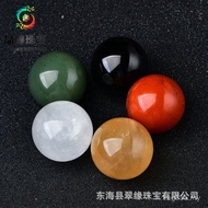 Green Aventurine Five-Color Obsidian Crystal Ball Crystal Red Jasper Ornaments Decoration Yellow Whi