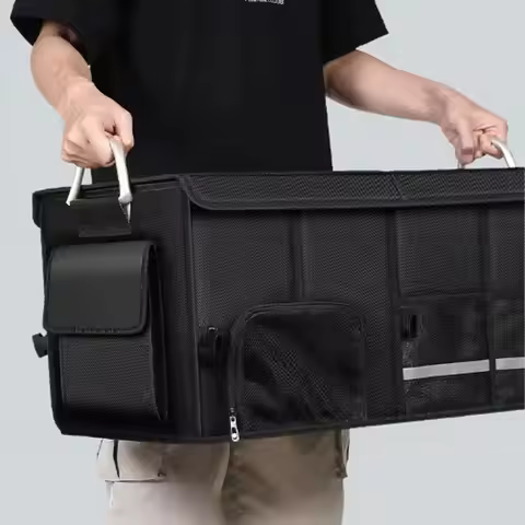 Large Capacity Car Trunk Organizer 36L/72L/112L Foldable Car Storage Box Waterproof Storage Bag For