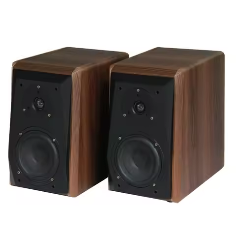 5.5-Inch Audiophile Passive Bookshelf Speakers, 200W Power, 2-Way Wooden Hi-Fi Stereo Speakers with 