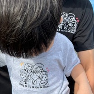 Q版刺繡超可愛 客製化刺繡T 親子裝、情侶T 手繪訂製 似顏繪 手繪