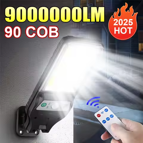 9000000LM Outdoor Solar Lamp Wall Light with Motion Sensor Solar Energy Garden Street Lights Waterpr