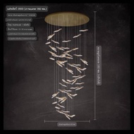 CT200A199 SOTMIA chandelier duplex floor โคมระย้า โคมโถงบรรได แชนเดอเรีย Lamp ไฟยาว