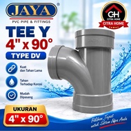 90 Degree PVC Y Tee 4Pcs DV