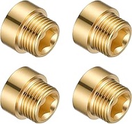 4 Pcs G1/2 Male to Female Thread Brass Fittings Shower Head Extension Arm 20mm Length Pipe Fitting S