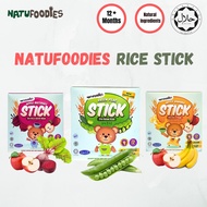 Natufoodies Baby Rice Stick 50g Healthy Finger Snack Food Snek Bayi (5x10g) Natural Food Travel Pure