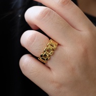 Ark.co - GIMLET TITANIUMRing | Stainless steel chain statement adjustable stainless steel ring