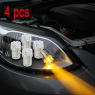 4x Amber 1156 BA15S 9-LED Car Tail Brake Turn Signal Bulbs