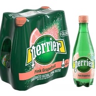 Perrier Pink Grapefruit Sparkling Mineral Water (6 x 500 ML) Pack
