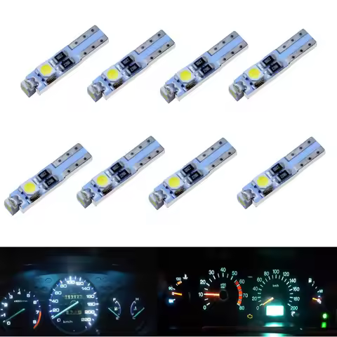 8pcs T5 LED wedge LED Light Car Dashboard Instrument Panel Lamp Bulb kit for Merced es R129 W140 W16