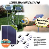 AERATOR SOLAR DOUBLE POMPA UDARA TENAGA SURYA POMPA AQUARIUM KOLAM SOLAR POMPA UDARA OKSIGEN TENAGA