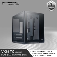 Tecware VXM TG Dual Chamber MATX Case [2 Color Options]