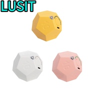 LUSIT Automatic Rotating Timer, LED Screen 12-hedron USB Rechargeable Timer, 1/3/5/10/15/20/25/30/45