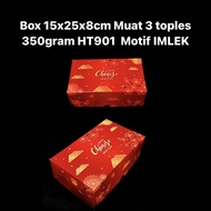 5 pcs Box 3 Jars 350gr Chinese New Year Cardboard Cake Packaging Brownies Box Hampers Parcel Chinese