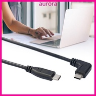 Auro 90 Degree Type C to Type C 60W Fast Charger Data Cable for Smartphones Laptop