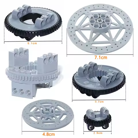 Technical Building Block Turntable 28 56 60 Tooth 99009 99010 48168 48452 18938 18939 Bricks Car MOC