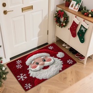 Crystal Velvet Dirt-Resistant Easy-to-Care Foyer Mat Nordic Santa Elements Decorative Carpet