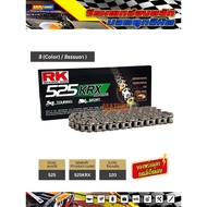 RK 525 X-Ring Chain Steel Color (525KRX-120) Rivet Joint There Are Real Leaves.