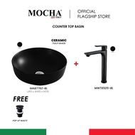 Mocha Counter Top Basin MAB7762-BL Ceramic Made Black Colour wash basin package toilet tandas