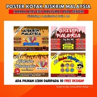 Poster Kotak Aiskrim Malaysia Design Ready - Ais Box Aiskrim Malaysia Size A4, Laminate Free Design