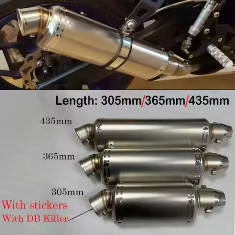 Universal 51mm exhaust pipe Motorcycle Exhaust Muffler Escape Moto with DB Killer For Yamaha PCX125 